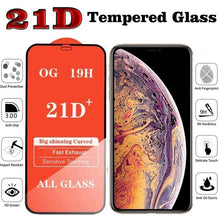 Load image into Gallery viewer, 4Pcs 21D Tempered Glass for IPhone 13 11 Pro Max 12 Mini 7 8 6S Plus Screen Protectors for IPhone XS XR X SE Full Cover Glass High Quality Scratch Resistant Tempered Glass For iPhone