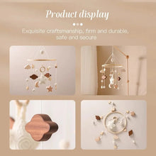 Load image into Gallery viewer, Wooden Baby Crib Mobile with Music Box Bell