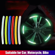 Load image into Gallery viewer, Car Wheel Hub Reflective Stripes - Safety Tire Warning Stickers for Night Driving
