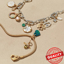 Load image into Gallery viewer, Sparkling Star Mini Dangle Charm - 925 Sterling Silver Green Heart Charm for Me Bracelet, Zircon & Crystal Accent, Customizable Girl Party Jewelry
