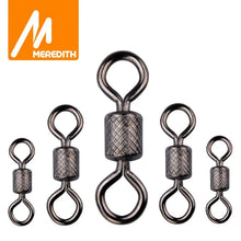 Load image into Gallery viewer, MEREDITH Fishing Swivels Ball Bearing Swivel 50PCS/Lot with Safety Snap Solid Rings Rolling Swivel for Carp Fishing Accessories