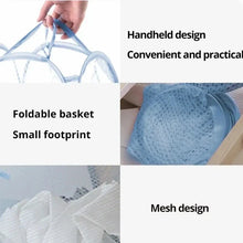 Load image into Gallery viewer, Folding Laundry Storage Basket – Mesh Household Clothes & Toy Organizer