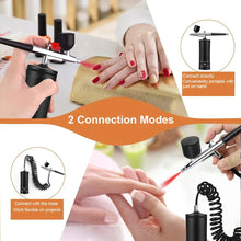 Load image into Gallery viewer, Portable Airbrush Nail Kit with Compressor - For Nails, Cake, and Crafts
