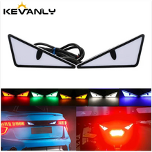 Load image into Gallery viewer, 2pcs LED Devil's Eye License Plate Light - Universal Headlight Decoration for Cars & Motorcycles