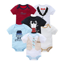 Load image into Gallery viewer, 3/6 PCS Baby Cotton Bodysuits Set Short Sleeve Summer Outfits for Newborn Boys & Girls 0β12 Months
