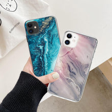 Load image into Gallery viewer, Fashion Marble Pattern Phone Case For iPhone 13 12 11 Pro Max 7 8 6 6S Plus X XR XS Max 12Mini 5 5S SE Cute Soft TPU Cover Full Body Protection with Raised Bezel