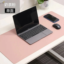 Load image into Gallery viewer, Large White PU Leather Mouse Pad – Waterproof Non-Slip Gaming Desk Mat for Keyboard & Computer Setup
