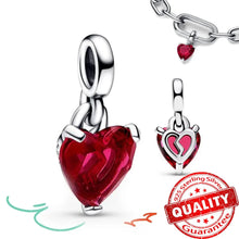 Load image into Gallery viewer, Sparkling Star Mini Dangle Charm - 925 Sterling Silver Green Heart Charm for Me Bracelet, Zircon & Crystal Accent, Customizable Girl Party Jewelry