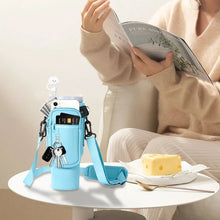 Load image into Gallery viewer, 40oz Neoprene Water Bottle Carrier Bag For Stanley Quencher Cup Sleeve Adjustable Shoulder Strap Non-slip Insulated Mug Cover