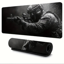 Load image into Gallery viewer, Tactical Soldier XXL Gaming Mouse Pad β Non-Slip Rubber Desk Mat with Stitched Edges & Lycra Surface for FPS Gamers