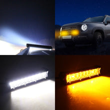 Load image into Gallery viewer, Motorcycle Headlight Light Handlebar LED Light Bar Set 60W LED With switch Kit Fits Most 7/8” Handlebars White Yellow Flicker