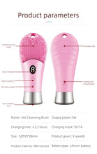 Load image into Gallery viewer, Electric Silicone Facial Cleanser Massager 9 Gear Sonic Waterproof Rechargeable Exfoliating Electric Face Scrubber Clean Brush