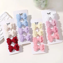 Load image into Gallery viewer, 4Pcs Candy Colored Hair Clips for Girls Cute Double-Layered Bows