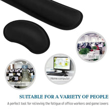 Load image into Gallery viewer, Memory Foam Wrist Rest Kit - Ergonomic Support for Keyboard & Mouse