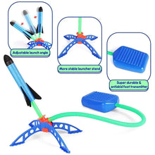 Load image into Gallery viewer, Kids Outdoor Rocket Launcher – Air-Powered Foot Pump Soaring Toy