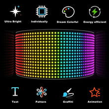 Load image into Gallery viewer, Waterproof LED Matrix Pixel Panel 5VUSB Flexible Addressable DIY Pattern Graffiti Scrolling Text Animation Display Car Bar Decor
