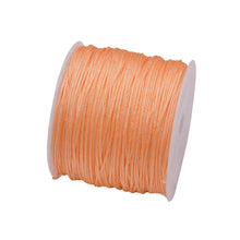 Load image into Gallery viewer, 50 Yards 0.8mm Braided Nylon Cord – Durable Satin String for Jewelry Making, Beading, Macrame, Chinese Knot & DIY Crafts