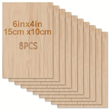 Load image into Gallery viewer, Unfinished Wood Sheets for Crafts - 6x4in/15x10cm (4/8/15 Pcs) | DIY Arts & Projects