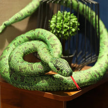 Load image into Gallery viewer, Artificial Python Plush Toy – Long Snake Soft Plush Home Decor