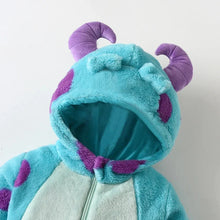 Load image into Gallery viewer, Baby Horn Hooded Fleece Jumpsuit Snowsuit β Warm Winter Outwear for Boys and Girls