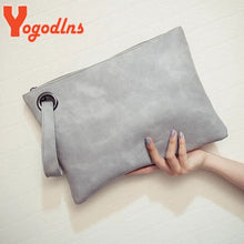 Load image into Gallery viewer, Yogodlns Fashion solid women's clutch bag leather women envelope bag clutch evening bag female Clutches Handbag free shipping