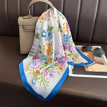 Load image into Gallery viewer, Luxury Satin Silk Square Scarf – Shawl, Hijab & Fashion Wrap 2023