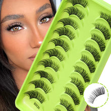 Load image into Gallery viewer, New Half Eyelashes 3D Cat Eye Lashes Clear Stem False Lashes