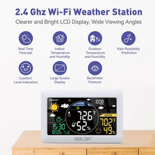 Load image into Gallery viewer, BALDR WiFi Weather Station Wireless Indoor Outdoor Thermometer Wall Alarm Clock Pressure App Online Real-time Forecast Monitor