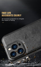 Load image into Gallery viewer, Luxury PU leather Phone Case For iPhone 14 13 Pro Max 12Pro 11Pro Max 13 12 Pro XS MAX XR X SE 7 8 plus Fashion Back Cover Leather Back Case for iPhone 14 Pro Shockproof Cover for iPhone