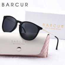 Load image into Gallery viewer, BARCUR Sunglasses Women’s Leopard Print Two-Tone Cat Eye Fashion Glasses – Trendy Polarized UV400 Gradient TAC Lenses for Summer Travel & Outdoor Activities