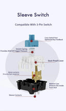 Load image into Gallery viewer, AJAZZ AK680 Mechanical Keyboard ABS Keycap 68 Keys Wired Wireless Bluetooth Gamer Keyboard Hot Swap Custom Gasket for Pc Laptop
