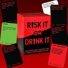 Load image into Gallery viewer, Risk It or Drink It โ Hilarious Adult Party & Drinking Card Game
