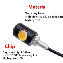 Load image into Gallery viewer, Universal Motorcycle LED Eagle Eye Shape Mini License Plate Light Turn Signal Turn Indicator Tail Rear Light Brake Fog Lamp Bulb
