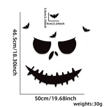 Load image into Gallery viewer, Halloween Door & Window Stickers - Skeleton Hands, Pumpkins, Ghosts, and Witch Hat Decor