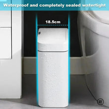 Load image into Gallery viewer, Smart Bathroom Trash Can Automatic Bagging Electronic Trash Can White Touchless Narrow Smart Sensor Garbage Bin Smart Home 15L