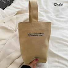 Load image into Gallery viewer, Casual Handbags Canvas Shoulder Crossbody Bags Large Capacity Shopper Bag Letters Shoulder Crossbody Bags Purse