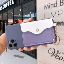 Load image into Gallery viewer, Luxury Wallet Phone Case For iPhone 13 Pro Max 11 12 Pro Max X XR XS 7 8 Plus 13 Mini Soft Silicone Handbag Card Phone Case Wallet Compatible iPhone Bag Cover