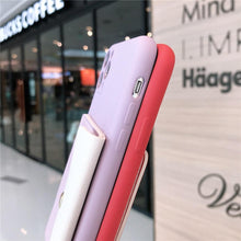 Load image into Gallery viewer, Luxury Wallet Phone Case For iPhone 13 Pro Max 11 12 Pro Max X XR XS 7 8 Plus 13 Mini Soft Silicone Handbag Card Phone Case Wallet Compatible iPhone Bag Cover