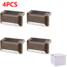 Load image into Gallery viewer, Warm White LED Solar Step Lamp β Waterproof Outdoor Garden & Stair Lights