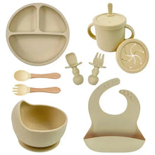 Load image into Gallery viewer, Food Grade Silicone Baby Feeding Dish Set Suction Plate Cup