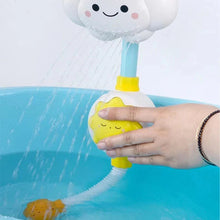 Load image into Gallery viewer, Cloud Weather Bath Toy for Kids – Educational Water Spray Toy with Rotating Nozzle & Suction Cup