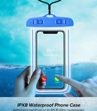 Load image into Gallery viewer, Universal Mobile Phone Transparent Waterproof Bag Three-Layer Sealed Beach Fishing Underwater Swimming Waterproof Case Mobile Phone Cover Water Proof Pouch Bag for iPhone
