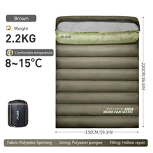 Load image into Gallery viewer, BSWOLF 2 Person Camping Sleeping Bag Four Seasons Portable Winter Sleeping Bag for Outdoor Camp Travel Hiking