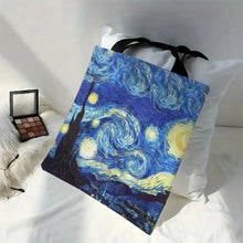 Load image into Gallery viewer, Van Gogh Canvas Bag β Starry Night & Sunflower Oil Painting Handbag