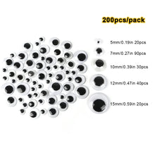 Load image into Gallery viewer, Self-Adhesive Googly Wiggle Eyes - 100/200/550pcs for DIY Crafts & Handmade Toys