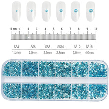 Load image into Gallery viewer, 100/50cm Luxury Crystal Chain Nail Charms - 1.5/2mm Clear & AB Diamond Nail Art Decoration