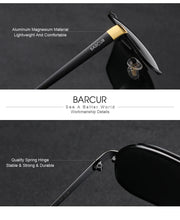 Load image into Gallery viewer, BARCUR Polarized Sunglasses for Men β Trendy UV400 Gradient Lens Oval Comfortable Frame Sports Driving Hiking Fishing Outdoor Fashion Eyewear with Durable Stainless Steel Frame β Casual Apparel Accessory Gift for Him