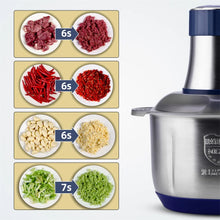 Load image into Gallery viewer, Electric Meat Grinders 5L Food Crusher 6S Stainless Steel Multifunctional Vegetable Slicer Processor Chopper Kitchen Appliances