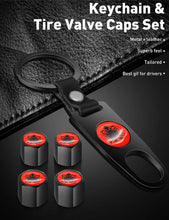 Load image into Gallery viewer, 4Pcs Zinc Alloy Albania Flag Car Wheel Tire Valve Caps Air Cover+1Pcs Leather Buckle Wrench Car Accessories Valve Stem Caps