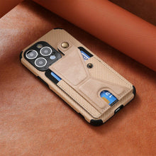 Load image into Gallery viewer, Men Green Wallet Flip Card Holder Phone Case For Iphone 13 12 Mini 14 11 Pro Xs Max Xr X Luxurious Leather Cover Mobile Phone Case With Card Compartment And Kickstand Elegant Iphone Magnetic Case
